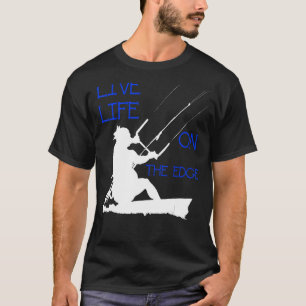 T-shirt Kitesurfer Riding Une Vague Vie Vivante Sur Le Bor