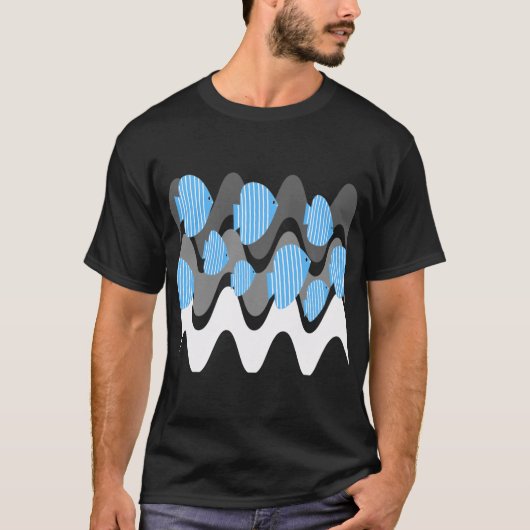 T-shirt Kitschy Angel Fish Bleu (Devant)