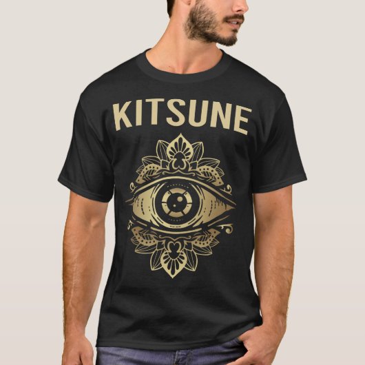 T-shirt Kitsune de surveillance oculaire (Devant)