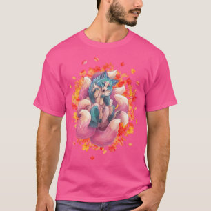 T-shirt Kitsune Fox A Japonais 9 Taillés Fox A Kitsune Kaw