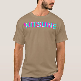 T-shirt Kitsune Fox Japonais Glitch Anime esthétique Vapor