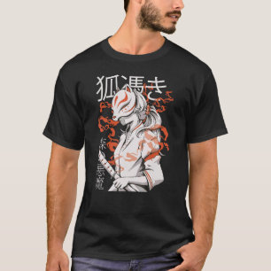 T-shirt Kitsune Japonais Samurai Ninja 3