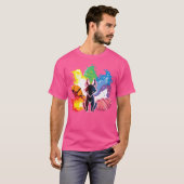 T-shirt Kitsune Nine Tail Rainbow Fox (Devant entier)