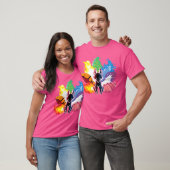 T-shirt Kitsune Nine Tail Rainbow Fox (Unisexe)