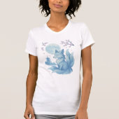 T-shirt Kitsune sous le clair de lune (Devant)