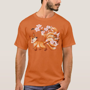 T-shirt Kitsune Yokai Fo Fantastique Folklore Japonais Cer