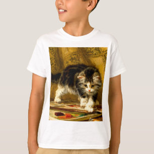 T-shirt Kitten avec peinture et brosses