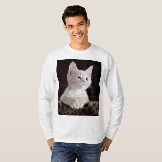 T-shirt Kitten blanc vulnérable (Devant entier)