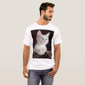 T-shirt Kitten blanc vulnérable (Devant entier)
