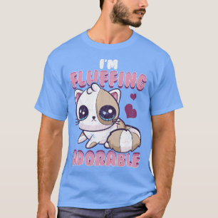 T-shirt Kitten Chat Im Fluding Adorable Fade Vintage