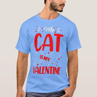 T-shirt Kitten Coeur Amoureux Mon Chat Est Ma Saint Valent