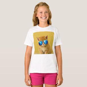 T-shirt Kitten Cool en lunettes de soleil