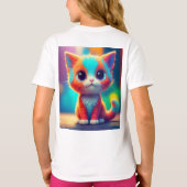 T-shirt Kitten couleur arc-en-ciel (Dos)