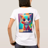 T-shirt Kitten couleur arc-en-ciel (Dos)