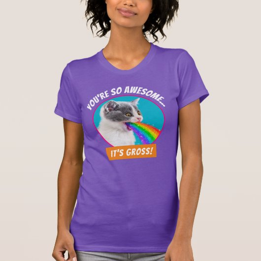 T-shirt Kitten crache vers le ciel (Devant)