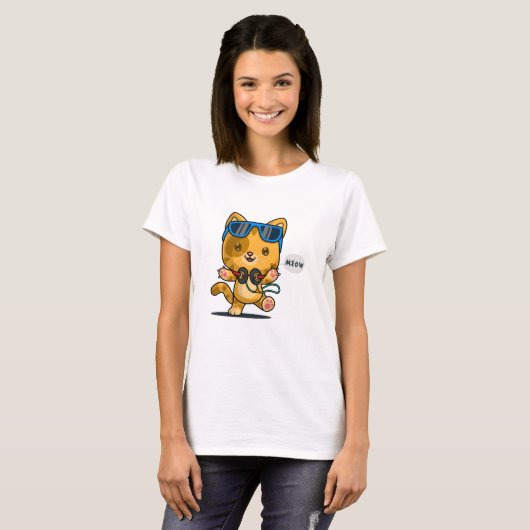 T-shirt Kitten Cute Art (Devant entier)