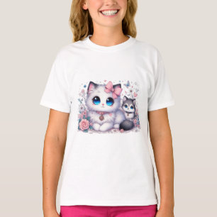 T-shirt Kitten Cuteness Overload : Chat et chien aux yeux
