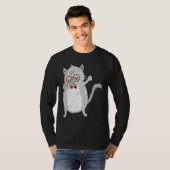 T-shirt Kitten Dab I Grey Cat with Glasses I Dabbing Cats (Devant entier)