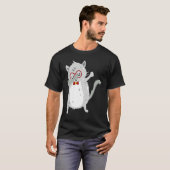 T-shirt Kitten Dab I Grey Cat with Glasses I Dabbing Cats (Devant entier)