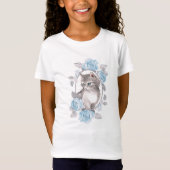 T-Shirt Kitten et rose bleu (Devant)