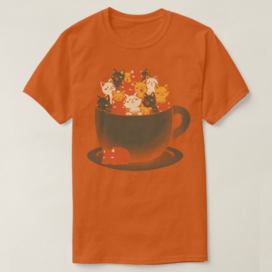 T-shirt Kitten Latte Overflow Chat par Tobe Fonseca (Design devant)
