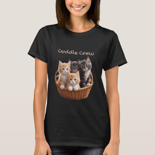 T-shirt Kitten Lovers Cuddle Crew (Devant)