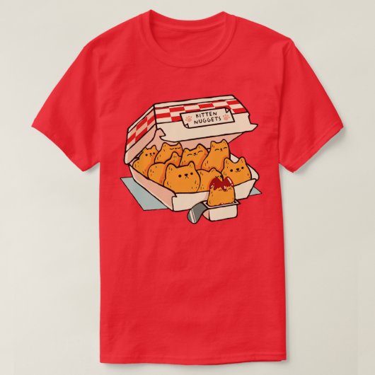 T-shirt Kitten Nuggets Fast Food Chat par Tobe Fonseca (Design devant)