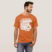 T-shirt Kitten Nuggets Restauration rapide Chat noir et bl (Devant entier)