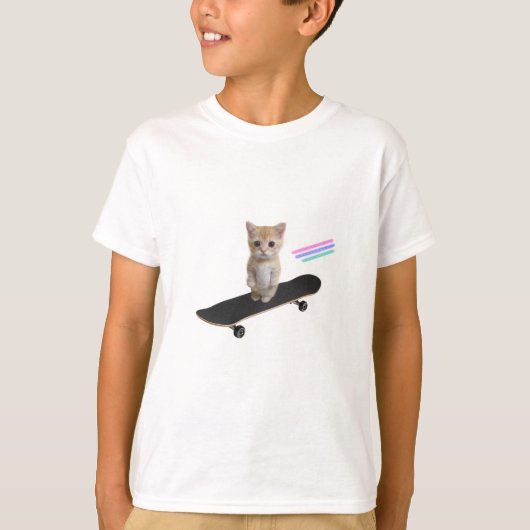 T-shirt Kitten Skateboard (Devant)
