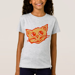 T-Shirt Kitten / visage de chat joli joyeux filles graphiq