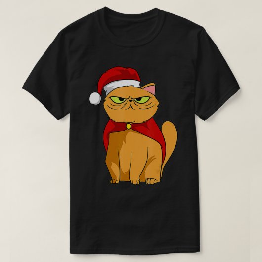 T-shirt Kittens Christmas cat with evil eye grumpy cats (Design devant)