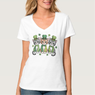 T-shirt Kittens de la Saint-Patrick chanceux-47474