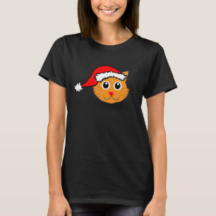 T-shirt Kitty à Santa Hat Shirt