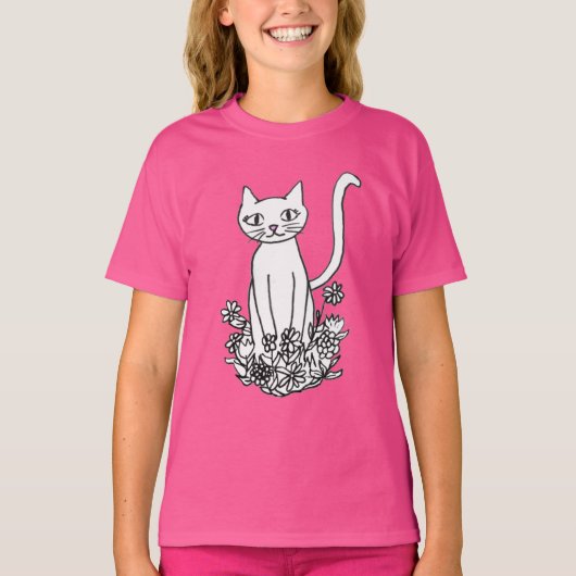 T-shirt Kitty assis Joli (Devant)