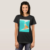 T-shirt Kitty Cat Surfing Pizza (Devant entier)