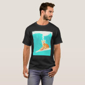 T-shirt Kitty Cat Surfing Pizza (Devant entier)