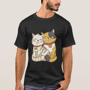 T-shirt Kitty Chat Visage Sourire drôle mignonne Chat Femm