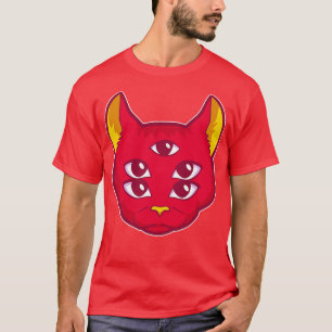 T-shirt Kitty Chat Visage Trippy Psychedelic Art Vibes Kit
