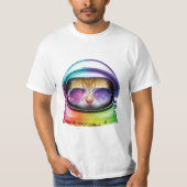 T-shirt Kitty dans l'espace (Devant)