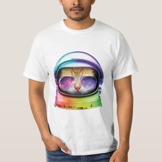 T-shirt Kitty dans l'espace (Devant)