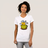 T-shirt Kitty dans une tasse de café (Devant entier)