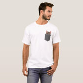 T-shirt Kitty dans votre chemise de poche chemise de chat (Devant entier)