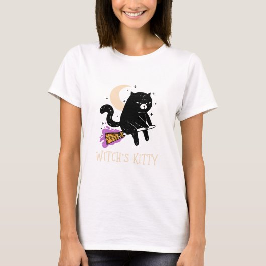 T-shirt Kitty de sorcière (Devant)
