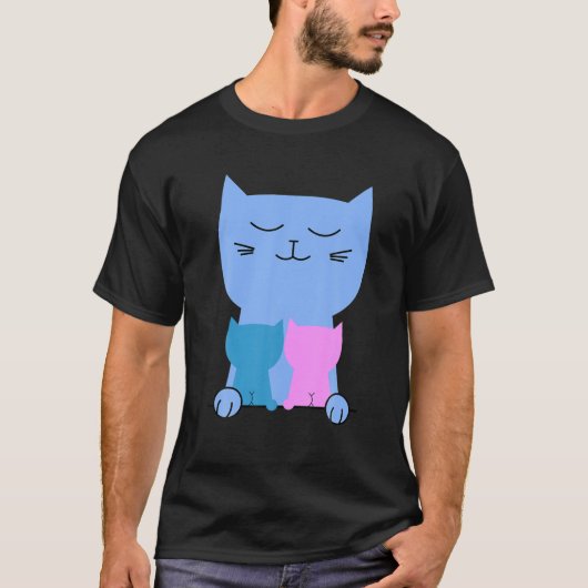 T-shirt Kitty Funny Cats Dad Cool Novelty (Devant)