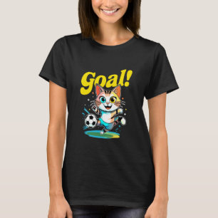 T-shirt Kitty Goal Mignon Football Chat Vêtements Enfants