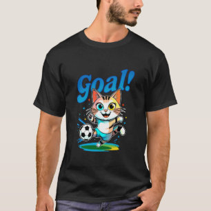 T-shirt Kitty Goal Mignon Football Chat Vêtements Enfants 