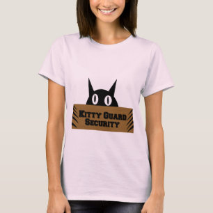 T-shirt Kitty Guard Sécurité Mème amusant