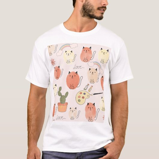 T-shirt Kitty Kitten Chats : Motif animal mignon (Devant)