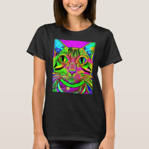 T-shirt Kitty Kitten Psychédélique En Style Chat 1