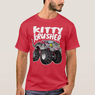 T-shirt Kitty Krusher Monster Truck Cute Funny 1808